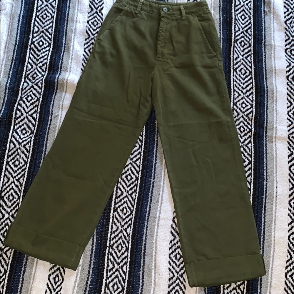 Free People “On My Mind” Olive Green Pants